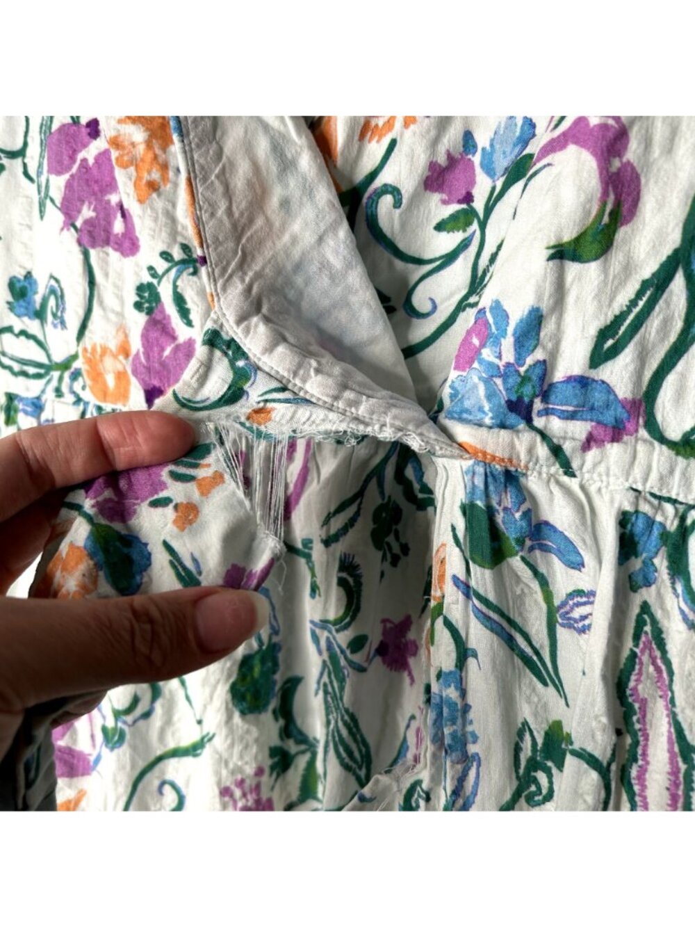 Tanya Taylor Neves White Floral Printed Sleeveless Maxi Dress Women's Size 4 - Picture 7 of 13